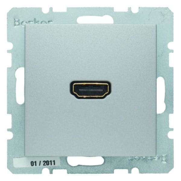 BERKER - S.1/B.x Steckdose HDMI 90° alu matt