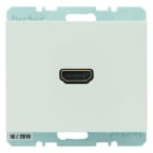 BERKER - K.1 HDMI Steckdose mit 90°-Steckanschluss polarweiß glänzend