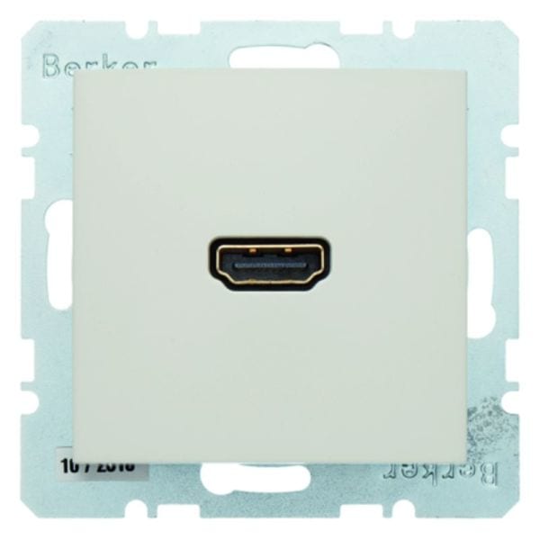 BERKER - S.1 Steckdose HDMI 90° weiß glänzend