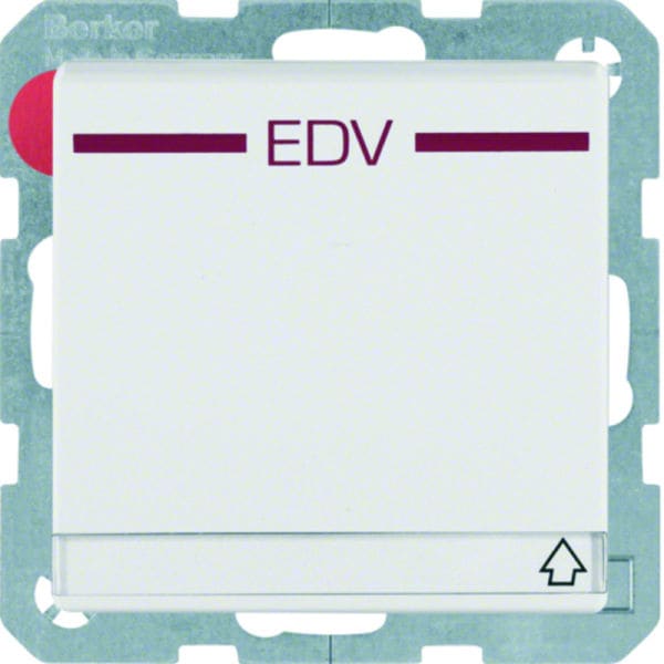 BERKER - Q.x SSD mit Klappdeckel, erh. Berührungsschutz, Aufdruck  EDV  pw samt