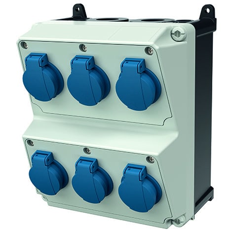 MENNEKES - Steckdosen-Kombi AMAXX 2 6xSSTD, IP44