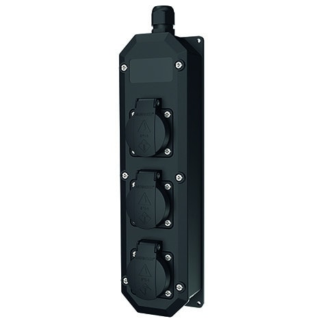MENNEKES - Schuko-Steckdosenleiste 3xSSTD 16A 2p+E 230V IP44 schwarz