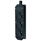 MENNEKES - Schuko-Steckdosenleiste 3xSSTD 16A 2p+E 230V IP44 schwarz