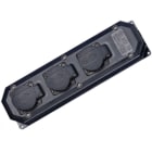 MENNEKES - Schuko-Steckdosenleiste 3xSSTD 16A 2p+E 230V IP44 schwarz