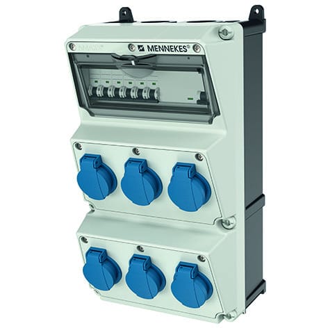 MENNEKES - Steckdosen-Kombi AMAXX 3 6xSSTD, IP44, + Abs.