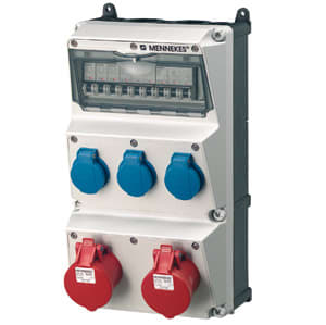 MENNEKES - Steckdosen-Kombi AMAXX 3 3xSSTD, 2x16/5, IP44, + Abs.
