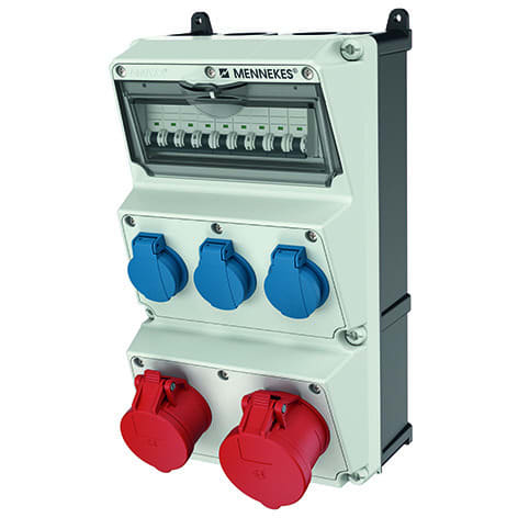 MENNEKES - Steckdosen-Kombi AMAXX 3 3xSSTD, 1x16/5, 1x32/5, IP44, + Abs.