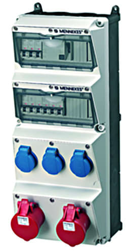 MENNEKES - Steckdosen-Kombi AMAXX 4 3xSSTD, 2x16/5, IP 44, + Abs.