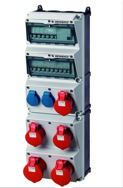 MENNEKES - Steckdosen-Kombi AMAXX 5 2xSSTD 3x16/5 2x32/5, IP44 + Abs.