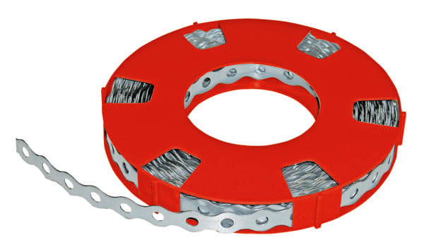 SIBLIK - Metall-Montageband 17 x 0,7mm Loch 6,5 mm, L=10 m, Überkart. 10 Rollen