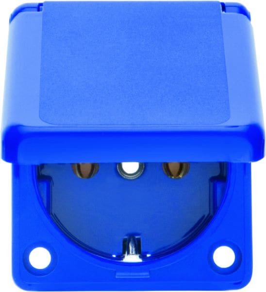BERKER - Einbau SSD IP44 50x60mm mit Klappdeckel, blau