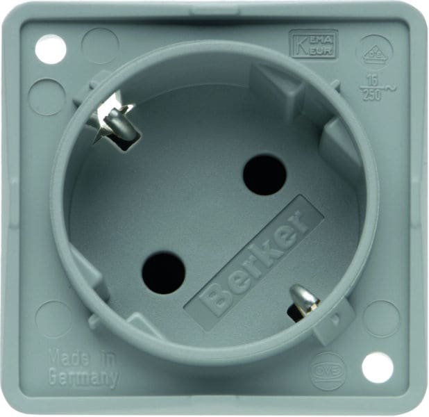BERKER - INTEGRO SSD 45° SNAP IN 2,8mm mit erhöhtem Berührungsschutz, grau matt
