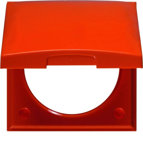 BERKER - INTEGRO Flow Rahmen 1fach mit Klappdeckel, orange glänzend