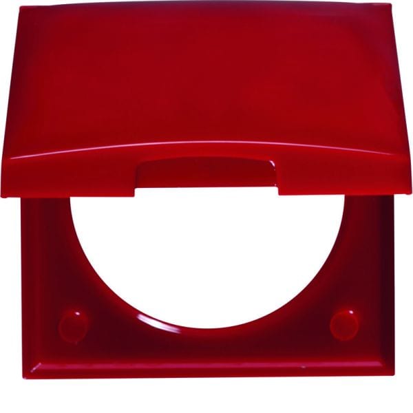 BERKER - INTEGRO Flow Rahmen 1fach mit Klappdeckel, rot glänzend