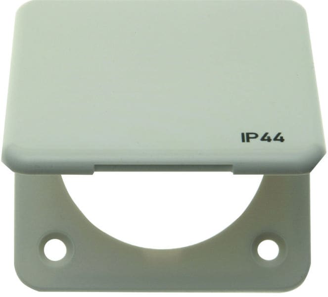 BERKER - INTEGRO Classic IP44 Rahmen 1fach mit Klappdeckel, polarweiß glänzend