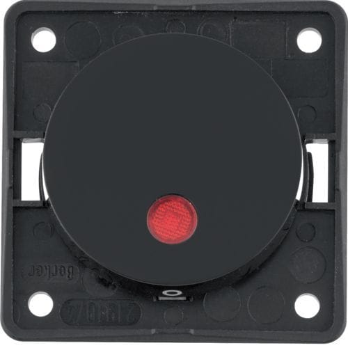 BERKER - INTEGRO Flow/Pure 2poliger Kontrollschalter 12V, schwarz glänzend