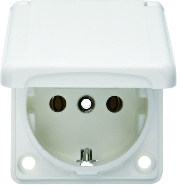 BERKER - Einbau SSD 50x60mm, Anschluss von oben, polarweiß glänzend