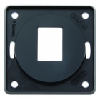 BERKER - INTEGRO Tragplatte für AMP Modular Jacks 1fach, schwarz glänzend