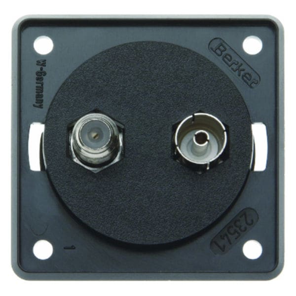 BERKER - INTEGRO Antennensteckdose Radio/ SAT, schwarz matt