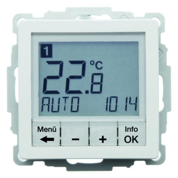 BERKER - Q.x Temperaturregler 230 V mit Zentralstück polarweiß samt