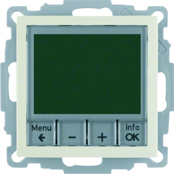 BERKER - S.1 Temperaturregler mit Display 230 V weiß glänzend