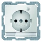 BERKER - Q.x SSD mit Kontroll-LED und Beschriftungsfeld, polarweiß samt