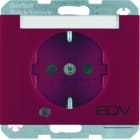 BERKER - K.1 SSD mit Kontroll-LED und Aufdruck EDV rot glänzend
