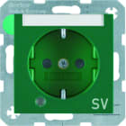 BERKER - S.1/B.x SSD mit Kontroll-LED, BSF und Aufdruck SV grün glänzend