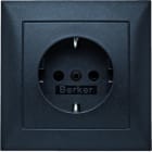 BERKER - S.1 SSD 1fach mit Rahmen anthrazit matt