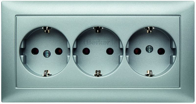 BERKER - S.1 SSD mit Rahmen, durchverdr. alu matt