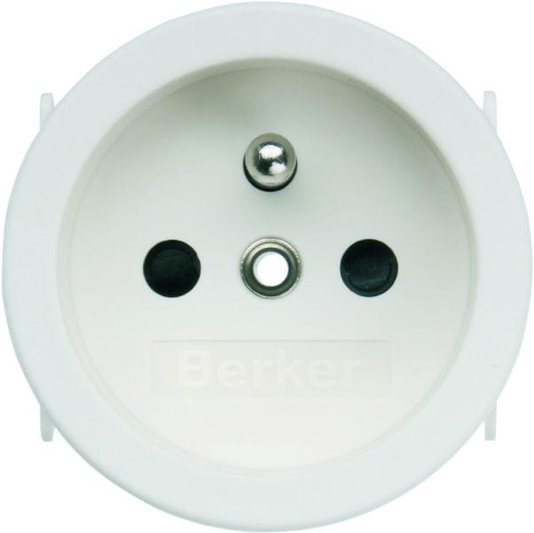 BERKER - Einbau SSD mit Schutzkontaktstift 50mm Durchmesser, polarweiß matt