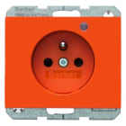 BERKER - K.1 SD mit Schutzkontaktstift und Kontroll-LED orange glänzend