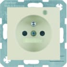 BERKER - S.1 SD mit Schutzkontaktstift und Kontroll-LED, weiß glänzend