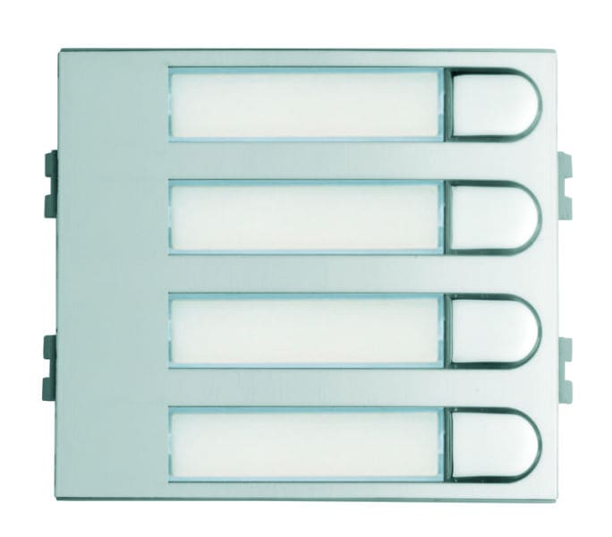 FERMAX - Skyline Tastenmodul 4 Einfachtaster, 4+N, silber/chrom,Gr. W