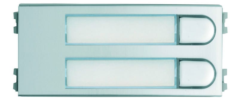 FERMAX - Skyline Tastenmodul 2 Einfachtaster, 4+N, silber/chrom,Gr. V