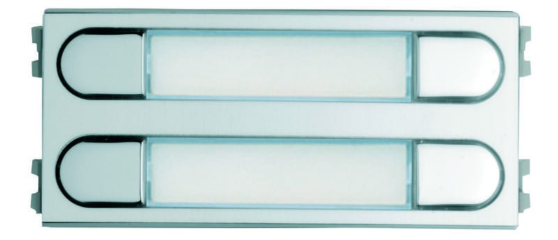 FERMAX - Skyline Tastenmodul 2 Doppeltaster (4),4+N,silber/chrom,Gr.V