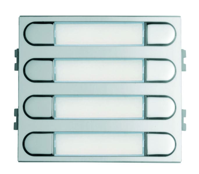 FERMAX - Skyline Tastenmodul VDS/DUOX 4 Doppeltaster (8), silber/chrom, Gr.W