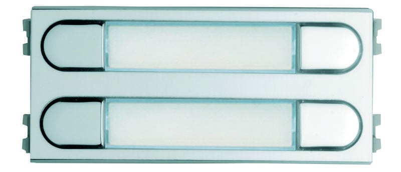 FERMAX - Skyline Tastenmodul VDS/DUOX 2 Doppeltaster (4), silber/chrom, Gr.V