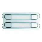 FERMAX - Skyline Tastenmodul VDS/DUOX 2 Doppeltaster (4), silber/chrom, Gr.V