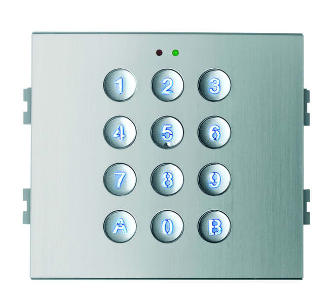 FERMAX - Skyline Codetastatur(stand alone) 100 Codes, 2 pot.freie Kontakte, silber