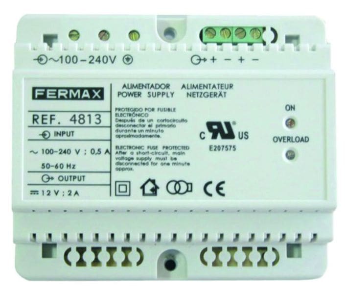 FERMAX - Netzgerät,für Verteiler- einbau 6 TE,240Vac/12Vdc-2A