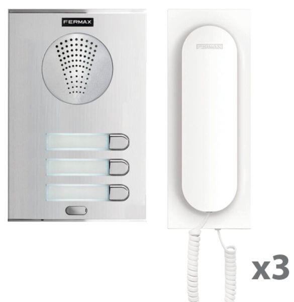 FERMAX - 4+N VEO 3TN Audio Set CITYLINE Türstation UP, silber/chrom