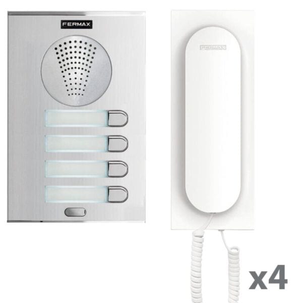 FERMAX - 4+N VEO 4TN Audio Set CITYLINE Türstation UP, silber/chrom