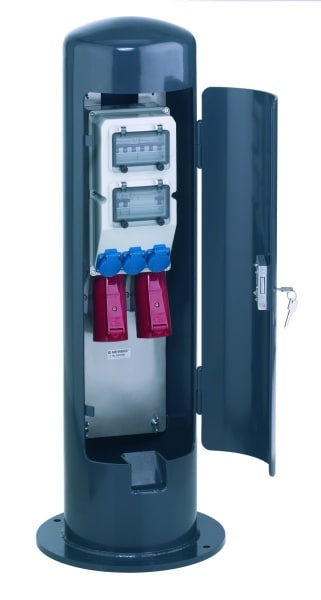 MENNEKES - Poller RAL7016 grau 1050x273mm 3xSSTD 2x16/5 + Abs.