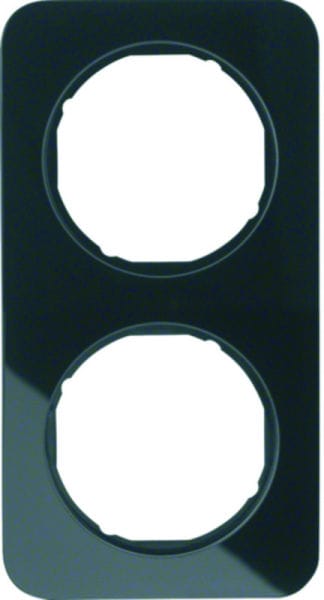 BERKER - R.1 Rahmen 2fach Glas schwarz