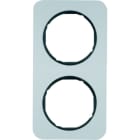 BERKER - R.1 Rahmen 2fach Aluminium für Zentralstücke schwarz glänzend