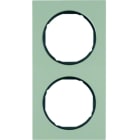BERKER - R.3 Rahmen 2fach Edelstahl/schwarz