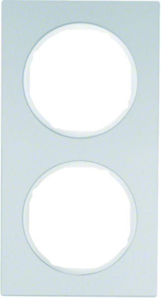 BERKER - R.3 Rahmen 2fach Aluminium & polarweiß