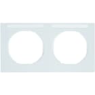 BERKER - R.3 Rahmen 2fach waagrecht mit Beschriftungsfeld polarweiß glänzend