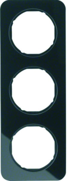 BERKER - R.1 Rahmen 3fach Glas schwarz